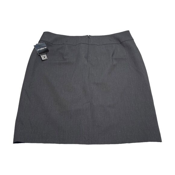 Liz Claiborne Straight & Pencil Skirt Women's 18 Gray Polyester Lined Back Zip - Picture 6 of 7